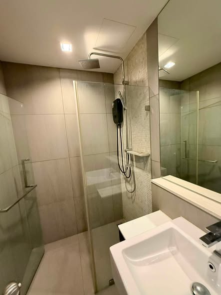 room interior and bathroom of The Politan Rive