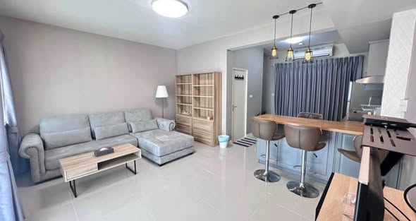 living room and bedroom of The Private Sukhumvit-Bangchak