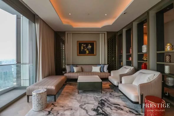 bedroom and living room of The Residences at Mandarin Oriental Bangkok