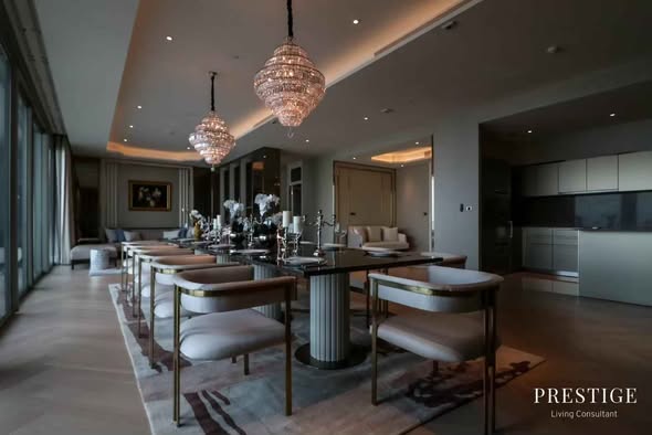 living room and room interior of The Residences at Mandarin Oriental Bangkok