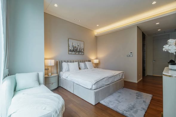 bedroom of The Residences at Sindhorn Kempinski Hotel Bangkok