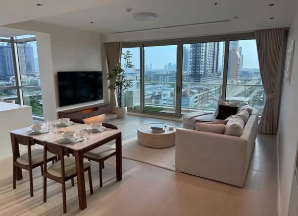 living room of The River Condominium