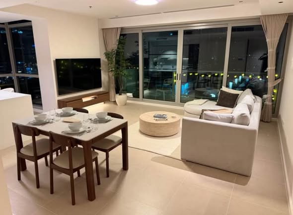 living room of The River Condominium
