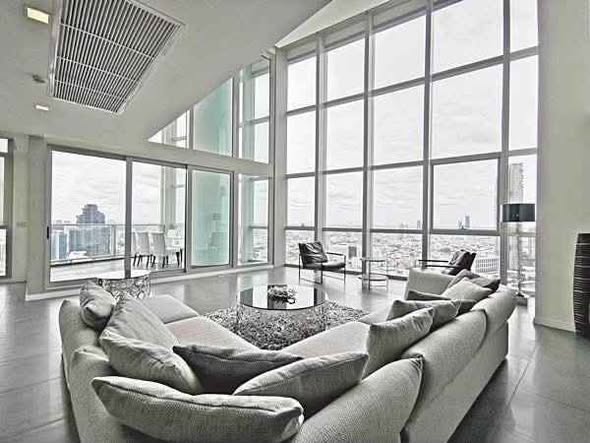 living room of The River Condominium