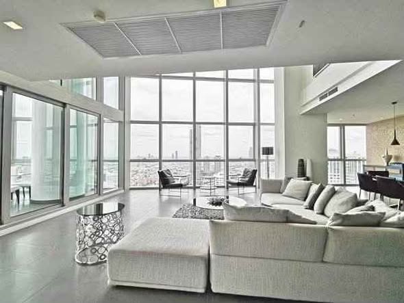 living room of The River Condominium