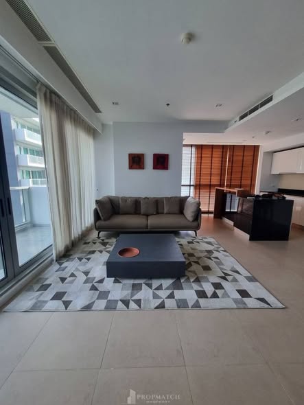 living room of The River Condominium