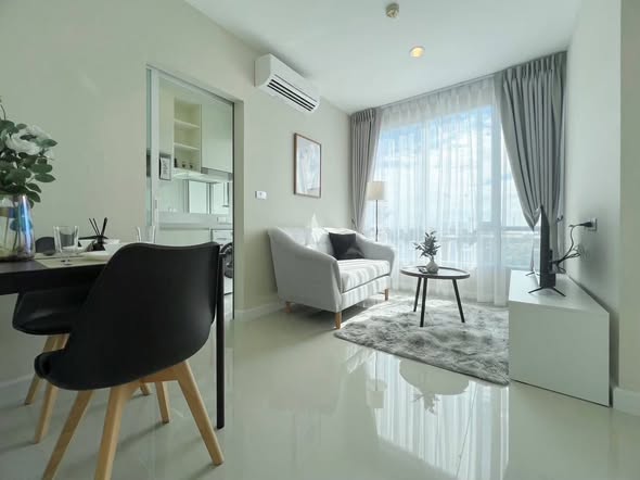 bedroom and living room of The Sky Sukhumvit