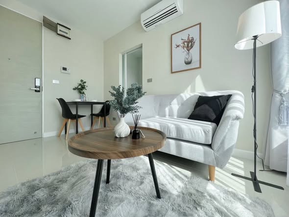 living room and bedroom of The Sky Sukhumvit