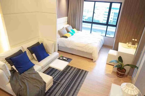 living room and bedroom of Urbano Absolute Sathon-Taksin