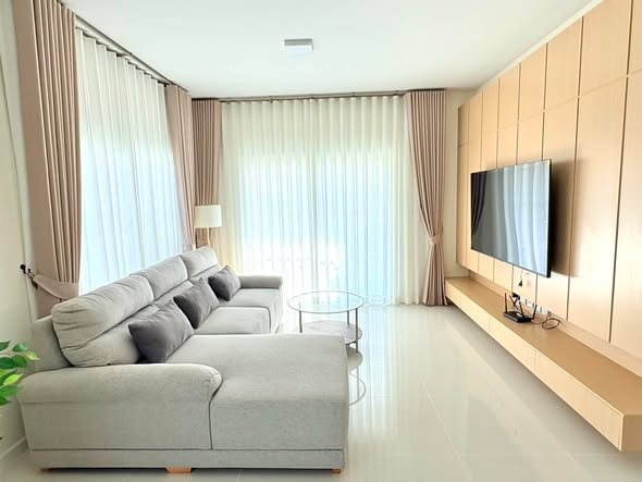 bedroom and living room of Villaggio 3 Srinakarin-Bangna