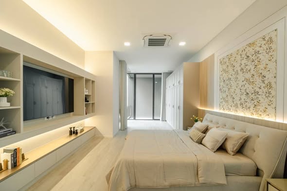 bedroom and bathroom of VIVE กรุงเทพกรีฑา
