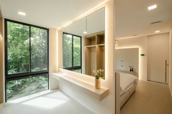 bedroom and room interior and bathroom of VIVE กรุงเทพกรีฑา