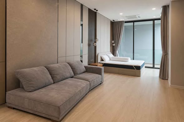 living room and bedroom and room interior of VIVE กรุงเทพกรีฑา
