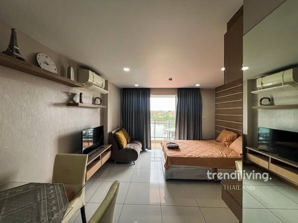 living room and bedroom of Whale Marina Condo