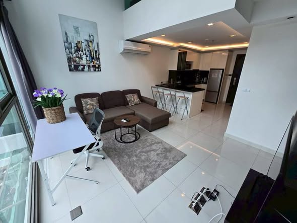 living room of Wongamat Tower Condominium