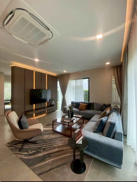 living room and bedroom of มัณฑนา บางนา กม.15 | MANTANA Bangna km. 15