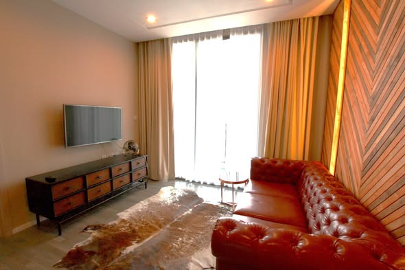 living room and bedroom of 333 Riverside