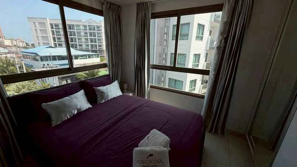bedroom of Arcadia Beach Resort Condominium