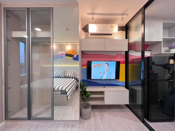 living room and bedroom and room interior of Atmoz Tropicana Bangna