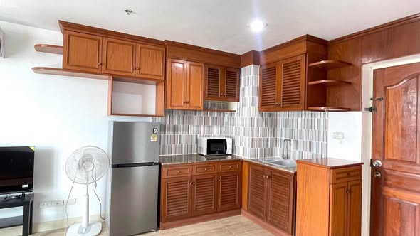 kitchen of Baan Pathumwan Condominium