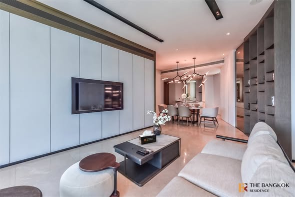 living room of Banyan Tree Residences Riverside Bangkok บันยัน ทรี เรสซิเดนซ์ ริเวอร์ไซด์ กรุงเทพ