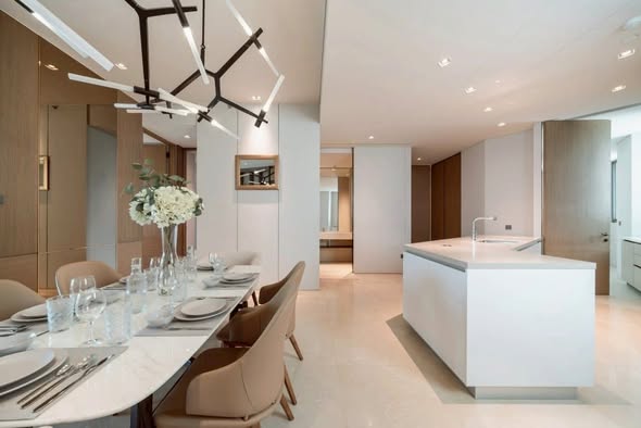 room interior and kitchen of Banyan Tree Residences Riverside Bangkok บันยัน ทรี เรสซิเดนซ์ ริเวอร์ไซด์ กรุงเทพ