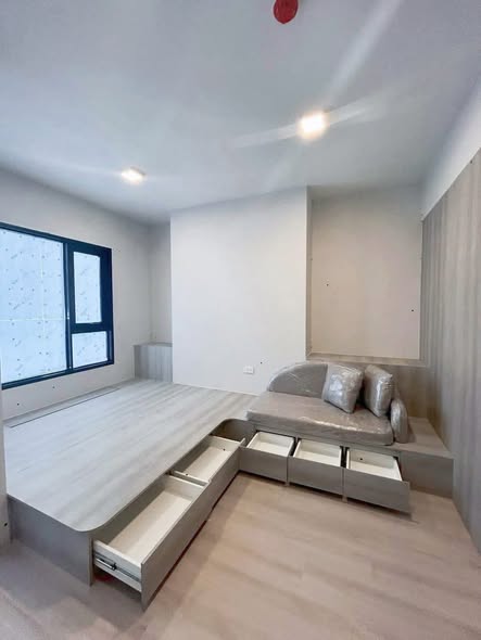 living room and bedroom of COBE Ratchada-Rama 9