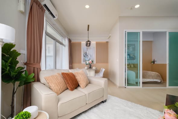 bedroom and living room and room interior of Corn Condominium