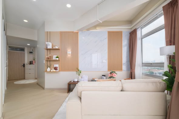 living room and bedroom of Corn Condominium