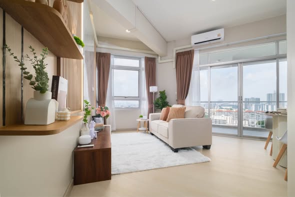 living room and bedroom of Corn Condominium