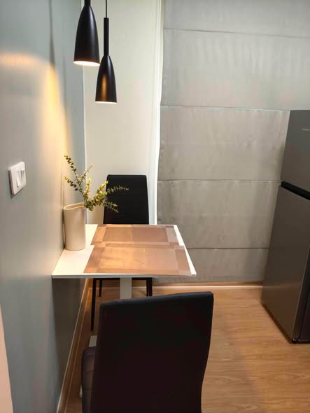 room interior and bathroom of D Condo Rattanathibet