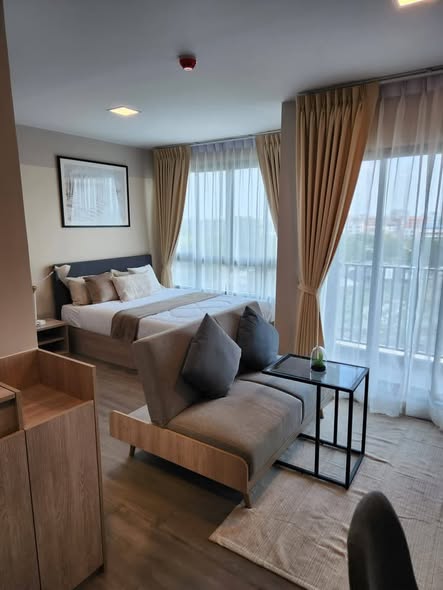 living room and bedroom of dcondo Campus Resort Rangsit