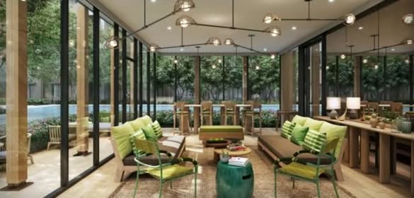 living room and room interior of ดีคอนโด ธาร-จรัญฯ Dcondo Tann-Charan