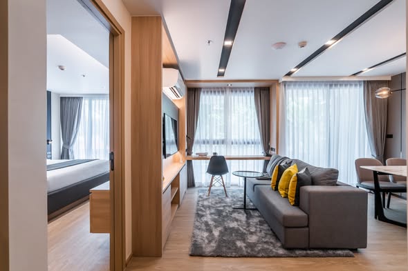 bedroom and living room and room interior of Destiny63 Ekamai Apartment