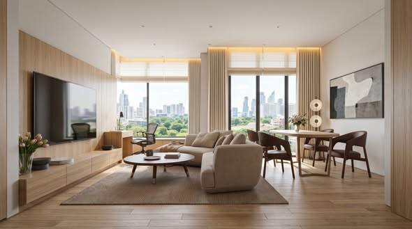 living room of EI8HTEEN SEVEN