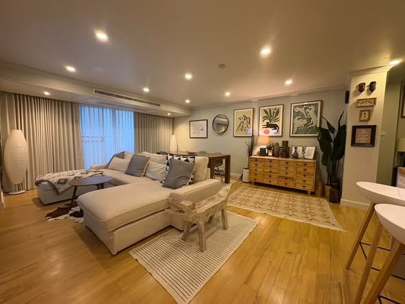 living room and bedroom of Floraville Serviced Apartment