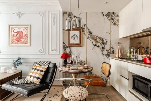 living room and kitchen of Fynn Asoke