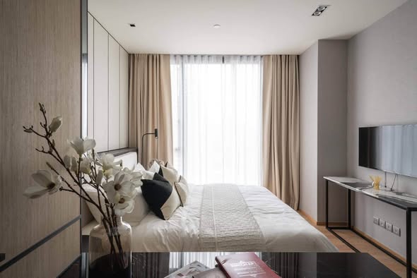 bedroom of HYDE Heritage Thonglor, Sukhumvit 59 main road