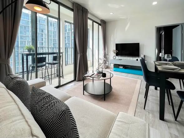 living room and bedroom of Ideo Mobi Sukhumvit 81