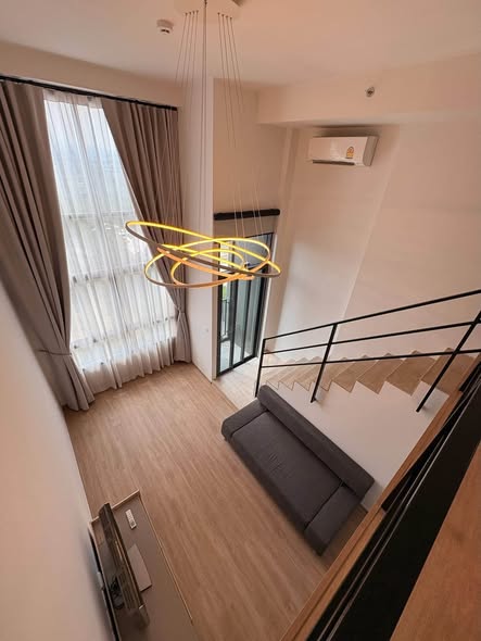 living room and bedroom of Ideo New Rama 9
