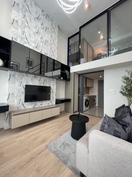 living room of IDEO Rama9 – Asoke