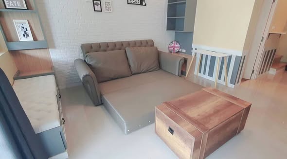 bedroom and living room of Indy 1 Bangna Km.7