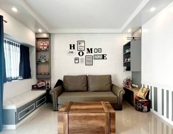 bedroom and living room of Indy 1 Bangna Km.7