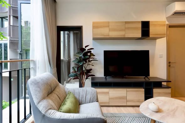 bedroom and living room of Kawa Haus