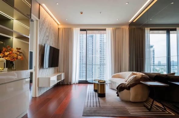 bedroom and living room of KHUN by YOO