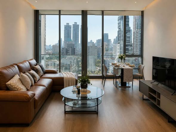 living room of KRAAM Sukhumvit 26 (คราม สุขุมวิท 26)