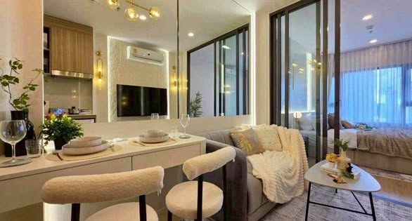 living room and room interior of Life Rama 4 – Asoke