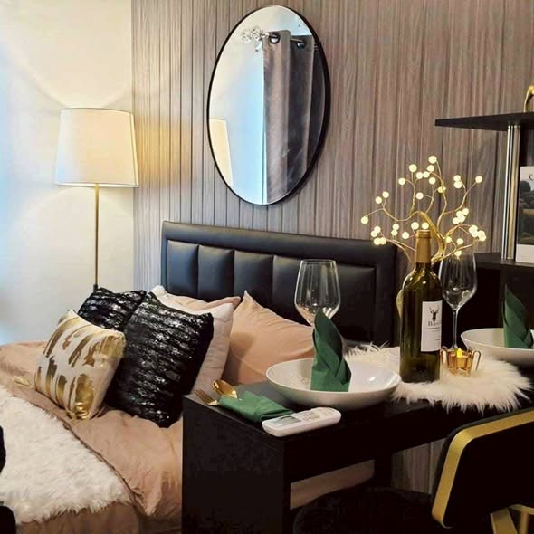 living room and bedroom of ยูนิโอ รามคำแหง-เสรีไทย