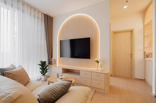 living room and bedroom of MARU Ekkamai 2