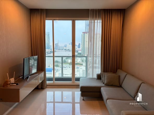 bedroom and living room of Menam Residences Condominium